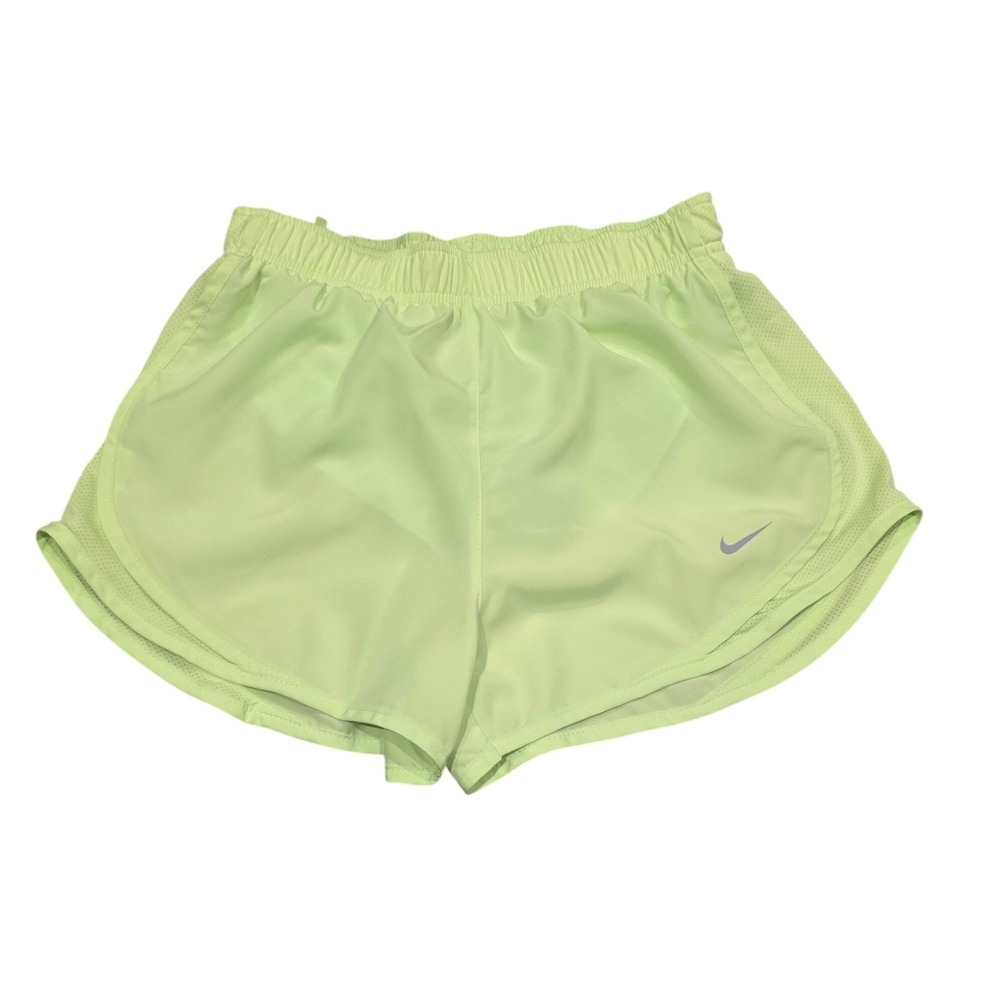 Nike Dri-FIT Women's Running Shorts Neon Green Athletic Gym Workout Size S‎